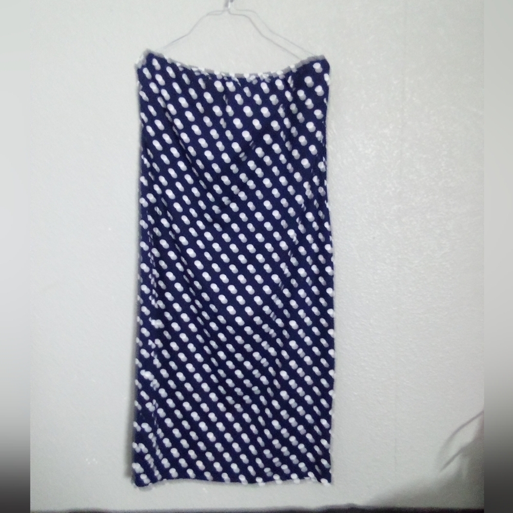 Polka Dot Women's Skirt - Navy and White ( Bag M )